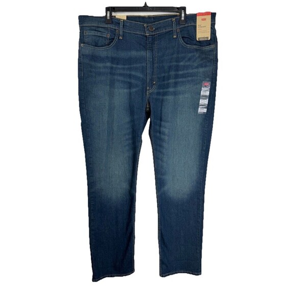 Levis 514 Jeans Mens 40x32 Blue Straight Leg Denim Cotton Blend Stretch NEW - Picture 1 of 10